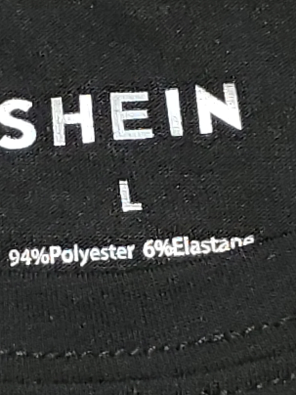 SHEIN Black Graphic Tee with White Logo "Shhh" - Picture 3 of 3